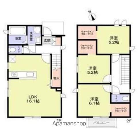 千葉都市モノレール 穴川駅(千葉) 徒歩12分 2階建 新築(3LDK)の間取り写真