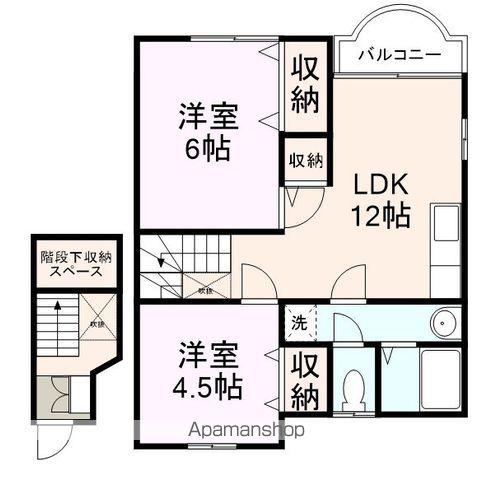 ファミール芝中(2LDK/2階)の間取り写真