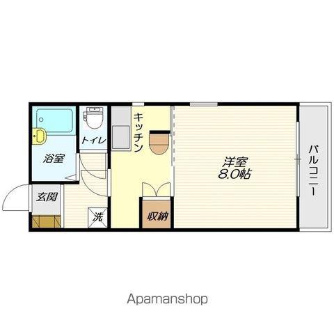 クレールⅢ(1K/3階)の間取り写真