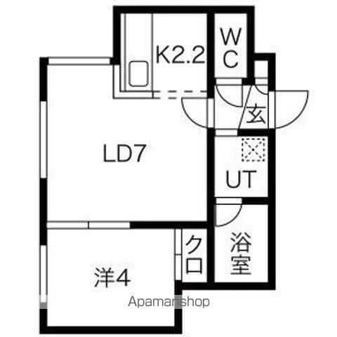 ACTIVAT南郷13丁目スクエア(1LDK/4階)の間取り写真