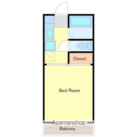 メゾン園白楽(1K/1階)の間取り写真