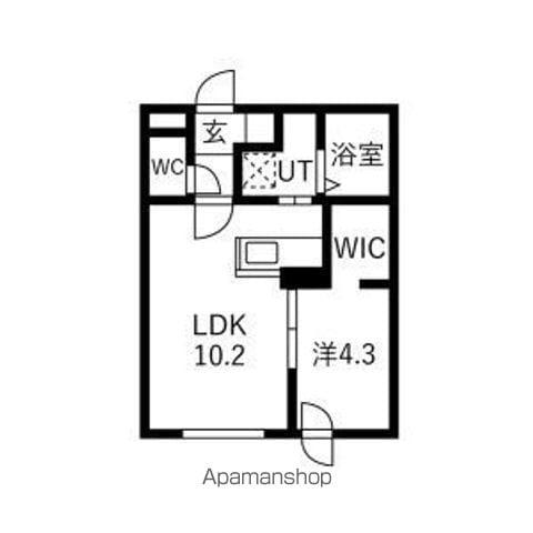 RUMO LUEB(1LDK/3階)の間取り写真
