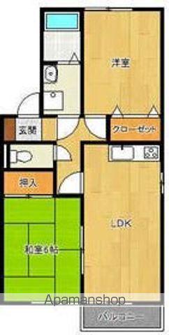 パークビューテラスB(2LDK/2階)の間取り写真