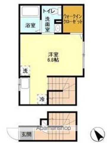 コンフォート若松町(ワンルーム/2階)の間取り写真