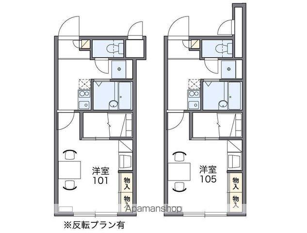 レオパレスコラソンⅡ(1K/3階)の間取り写真