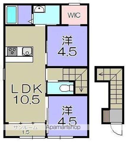 グッドライフステージ後三条A(2LDK/2階)の間取り写真