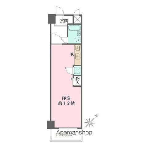 ビラ松濤(ワンルーム/3階)の間取り写真