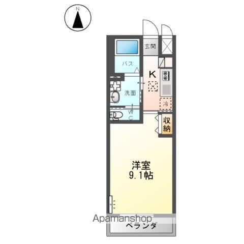エンプレスⅤ(1K/1階)の間取り写真