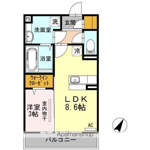 トリリオン(1LDK/3階)の間取り写真