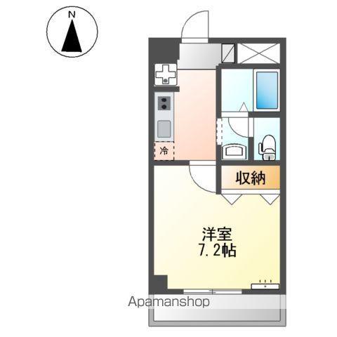 サンシャイン柳(1K/3階)の間取り写真