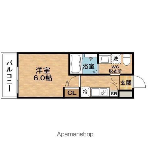 GRANDLOIREKAMISHINJO(1K/2階)の間取り写真