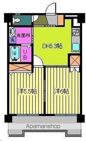 第100杉フラット(2DK/3階)の間取り写真