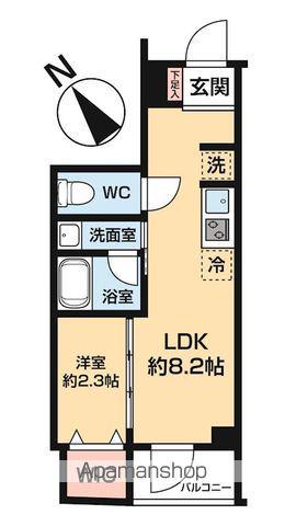 ハーモニーレジデンス中野若宮(1LDK/2階)の間取り写真