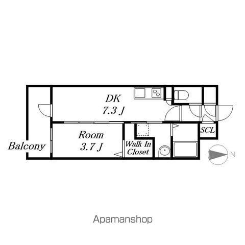 エステムコート名古屋TWIN イースト(1DK/5階)の間取り写真