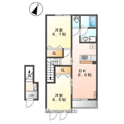 レガーロ(2DK/2階)の間取り写真