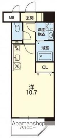 CHAINON壺川(ワンルーム/8階)の間取り写真