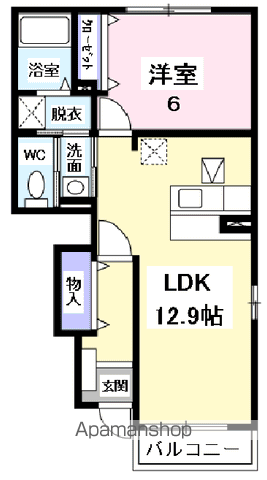 ファンタスティックライフⅠ(1LDK/1階)の間取り写真
