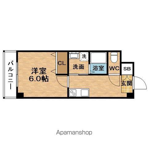 ファPART吉野(1K/4階)の間取り写真