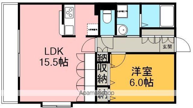 プラザ金内山C(1LDK/2階)の間取り写真