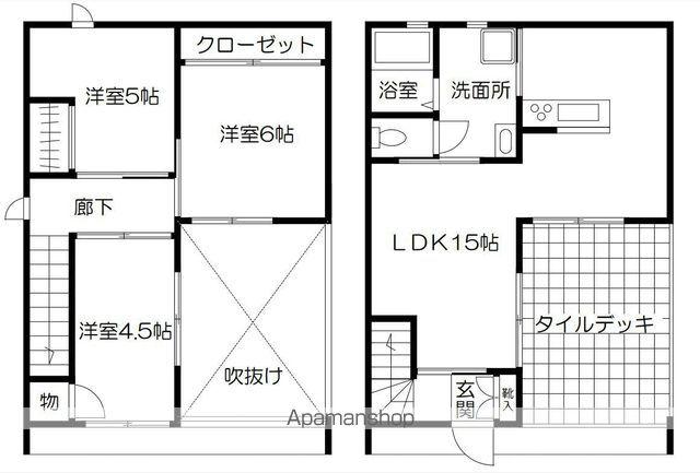 豊肥本線 東海学園前駅 徒歩32分 2階建 築2年(3LDK)の間取り写真