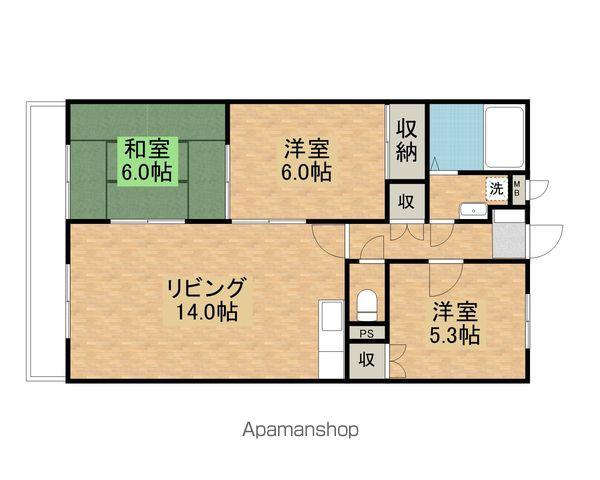 アウスレーゼⅡ(3LDK/3階)の間取り写真
