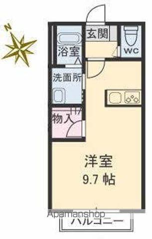 オレンジデイズ花園(ワンルーム/2階)の間取り写真