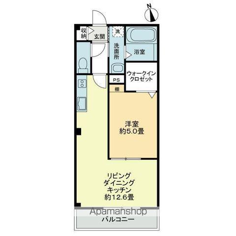 エレガンテ 瓦町(1LDK/3階)の間取り写真