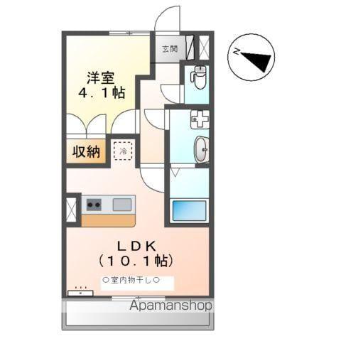 エスポワール(1LDK/2階)の間取り写真