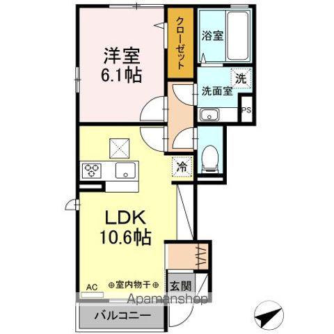 メゾン・ド・クーネル(1LDK/1階)の間取り写真