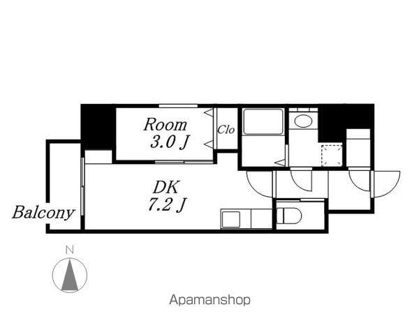 BLUE OCEAN SAKO(1DK/7階)の間取り写真