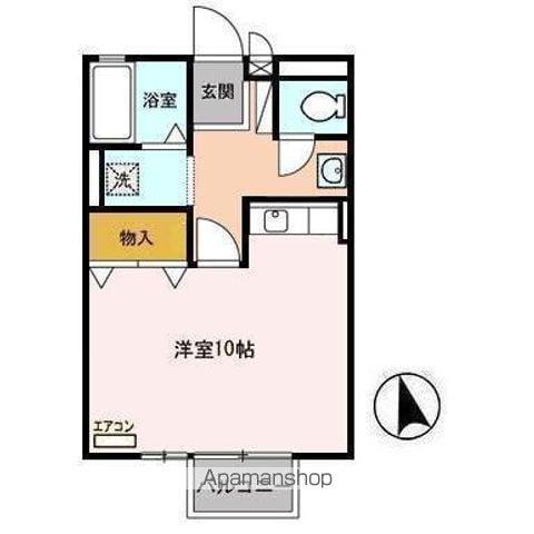 センチュリーガーデンA(ワンルーム/2階)の間取り写真