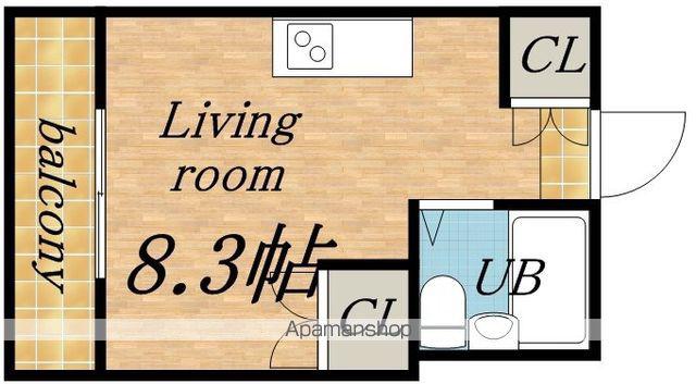 フェルムアンソレイユ(ワンルーム/2階)の間取り写真