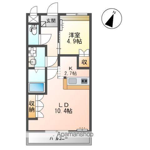 グランチェスタ(1LDK/1階)の間取り写真