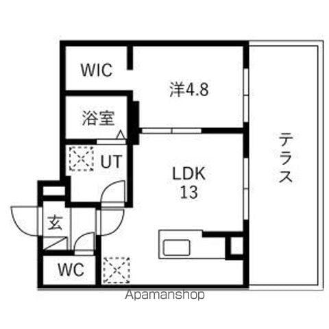 南13西7MS(1LDK/1階)の間取り写真