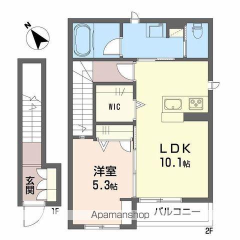 シャーメゾンT(1LDK/2階)の間取り写真
