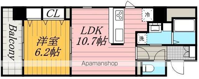 AURA DE PARULE(1LDK/7階)の間取り写真
