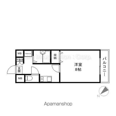 アベニータ(1K/3階)の間取り写真