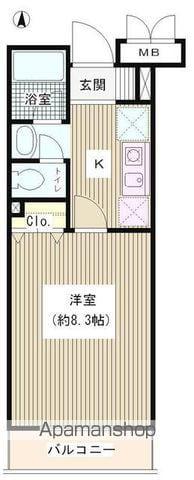 AKIS COURT(1K/2階)の間取り写真