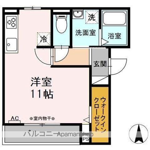 S・FIFTY(ワンルーム/2階)の間取り写真