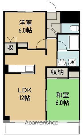 レーベンコートB(2LDK/1階)の間取り写真