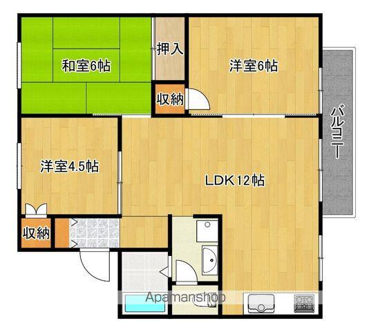 セジュール白鷺Ⅰ(3LDK/1階)の間取り写真