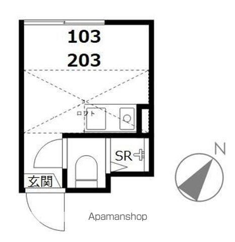 DECORMAISON中目黒(ワンルーム/1階)の間取り写真