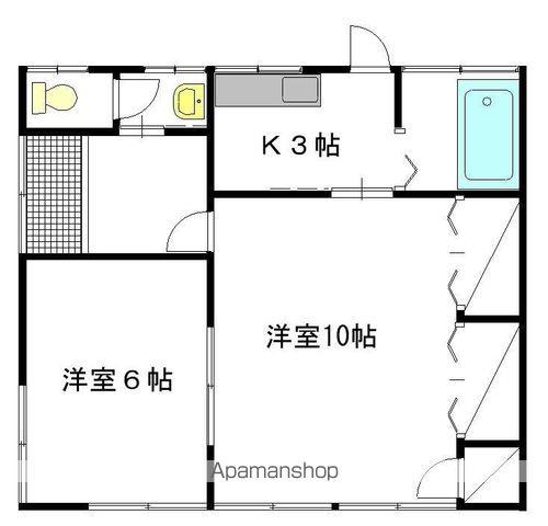 常磐線 勝田駅 徒歩28分 1階建 築49年(2K)の間取り写真