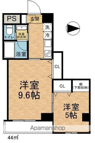 丸岩ビル ベルエア(2K/6階)の間取り写真