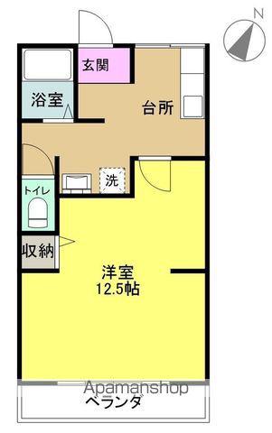 みまやハイツ(1K/2階)の間取り写真