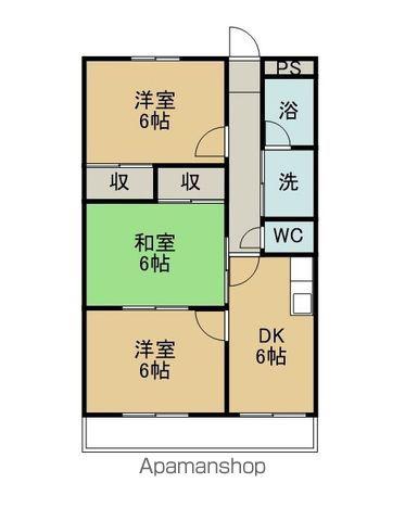 アーバン208(3DK/2階)の間取り写真