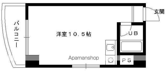 東峰マンション福岡県庁前(ワンルーム/11階)の間取り写真