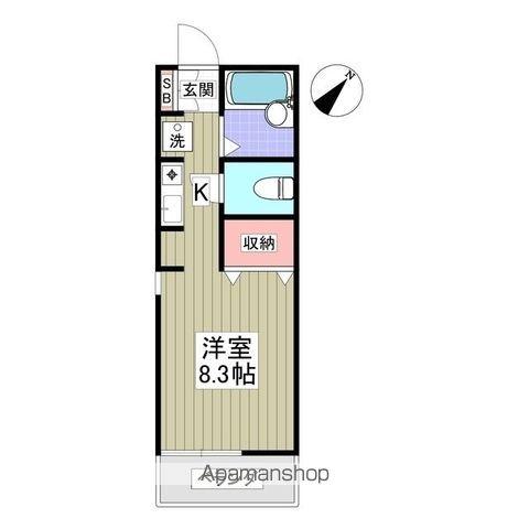 KYON(ワンルーム/1階)の間取り写真