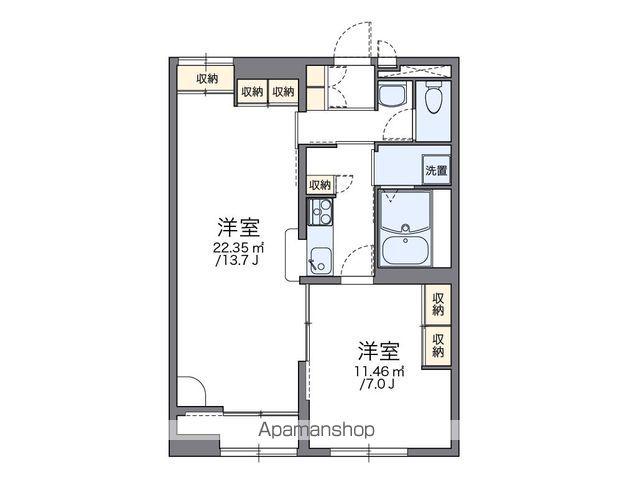 レオパレスルアーブルテヅカ(1LDK/1階)の間取り写真