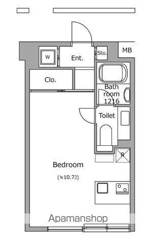 ヴォアラクテ西早稲田(ワンルーム/3階)の間取り写真